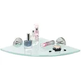 bremermann Glaseckablage Bad-Serie Lucente 35 x 6 x 25 cm Silber