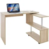 ML-Design Eckschreibtisch drehbar, Schreibtisch L-Form Winkelkombination - 4 Rädern, Sonoma Eiche, 150x88x75 cm, für Heim und B... Naturbelassen