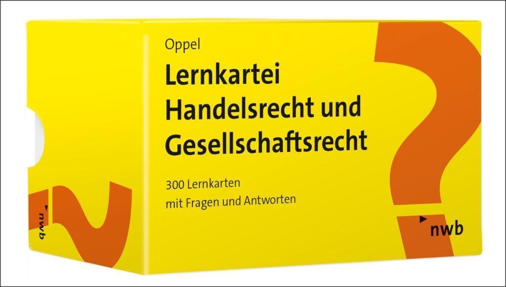 Lernkartei Handelsrecht Und Gesellschaftsrecht - Florian Oppel  Geheftet