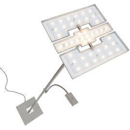 Briloner LED Fluter mit Lesearm 2-flg. matt-nickel