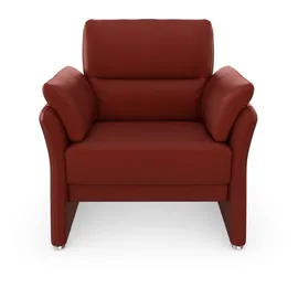 DOMO collection Sessel DOMO COLLECTION "Pina elegant und zeitloser Clubsessel, bequemer Cocktailsessel", rot, B:99cm H:95cm T:88cm, Sessel, Sessel, Hoher Sitzkomfort, Luxus-Microfaser Lederoptik, rot