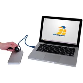 Digittrade GmbH Digittrade RS256 4TB HDD verschlüsselt mit Hardware Verschlüsselung, RFID Security externe Festplatte (6,4 cm (2,5 Zoll), 5400rpm, USB 3.0, 256-Bit AES Verschluesselung 6,35cm 2,5Zoll ... (4 TB), Externe Festplatte, Silber