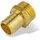 GENERAL FITTINGS Schlauchadapter 10 mm x 3/8 Zoll gold