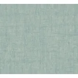 A.S. Création Vliestapete Geo Effect, Uni Tapete Stoffoptik leichte Mustertapete blau,