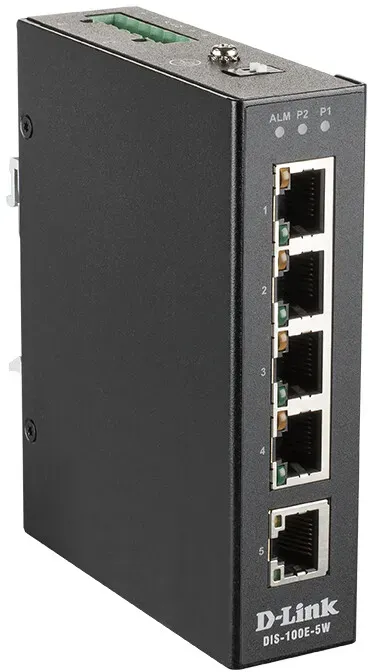 D-Link DIS-100E-5W Netzwerk-Switch Unmanaged L2 Fast Ethernet (10/100) Schwarz