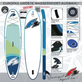 F2 SUP Board Set Stand Up Paddle Board FREE 10,6 x 0,11 m Aqua/Türkis