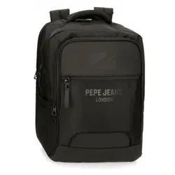 Pepe Jeans Unisex. 7062541 Bromley 15,6" Computer Rucksack drei Fächer schwarz (OSFA), Lässig, Polyester