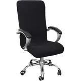 Bürostuhlbezug Universe Stretch Mikrofaser Waschbar Bürostuhlbezug Stretch Sesselbezüge Bequemer Chefsessel (schwarz, M)