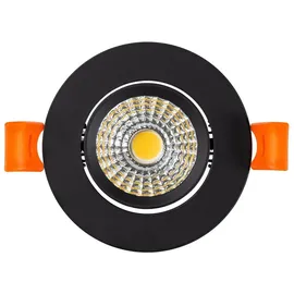 LEDKIA LED Downlight Einbaustrahler 5W Rund COB CRI90 Ausschnitt Ø 55 mm Schwarz No Flicker 4000K Neutralweiß