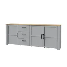 Höffner Sideboard ¦ weiß ¦ Maße (cm): B: 220 H: 87 T: 42.0