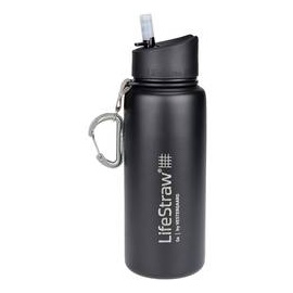 LifeStraw Go Stainless Steel Wasserfilter Trinkflasche 710ml schwarz