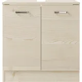 Saphir Waschbeckenunterschrank "Quickset 301", beige (polar pinie quer nachbildung), B:60,2cm H:62,4cm T:33cm, Spanplatte, Schränke, Waschbeckenunterschrank, 60,2 cm breit