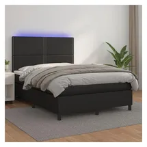 vidaXL Boxspringbett 140 x 200 cm Schwarz