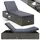 CASARIA Sonnenliege 200 x 58 x 33 cm Grau/Anthrazit