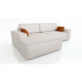 mebloland Ecksofa TOR mit Schlaffunktion. Farbe: Silver. - Hellgrau