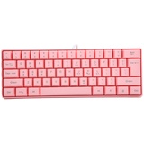 V700 RGB-Tastatur mit Hintergrundbeleuchtung, Gaming, USB, 61 Tasten, Kabelgebunden, Mechanisch, Beleuchtet, Gamer, Rosa, Gaming-Tastaturen