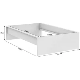 hom'in Bettrahmen Unit 120 in Eichefarben