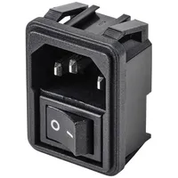 TRU Components Kaltgeräte-Steckverbinder Stecker, Einbau vertikal Gesamtpolzahl: 2 2.5
