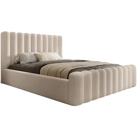 domo-home DomoHome- Boxspringbett Schlafzimmerbett Ideal für Ihr Schlafzimmer – inkl. Bettkasten Größe: 158x225x114 cm, Modell: Mona VII, Farbe: Beige
