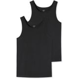 SCHIESSER Uncover by Schiesser - Unterhemd/Tanktop - 2er Pack (L Schwarz)