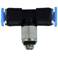 Riegler T-Steckverschraubung »Blaue Serie« mini, drehbar, M5, 131.005-4M