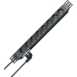 Kopp 930805014 PROFIversal PA, 8-fach mit Schutzk.-Std., 45 Grad gedr. Töpfen, 5 mm2, 2 m mit Schutzk.-Winkelstecker, 250 VAC, 16 Amp, Schwarz