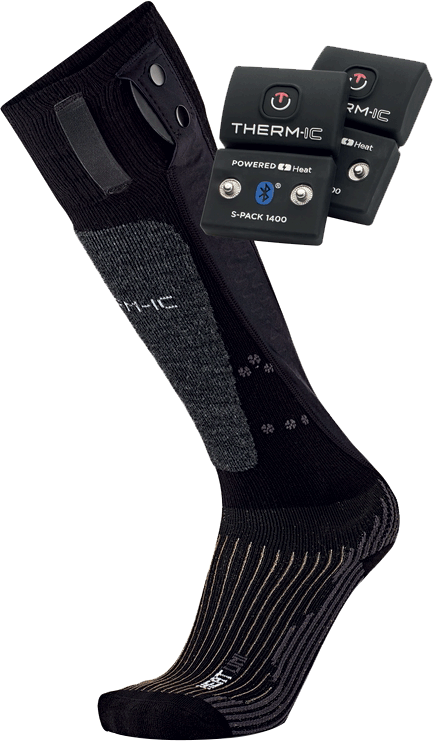 Therm-IC Powersocks Set Heat Uni + S-Pack 1400 mit Bluetooth Sockengröße - 35 - 38,