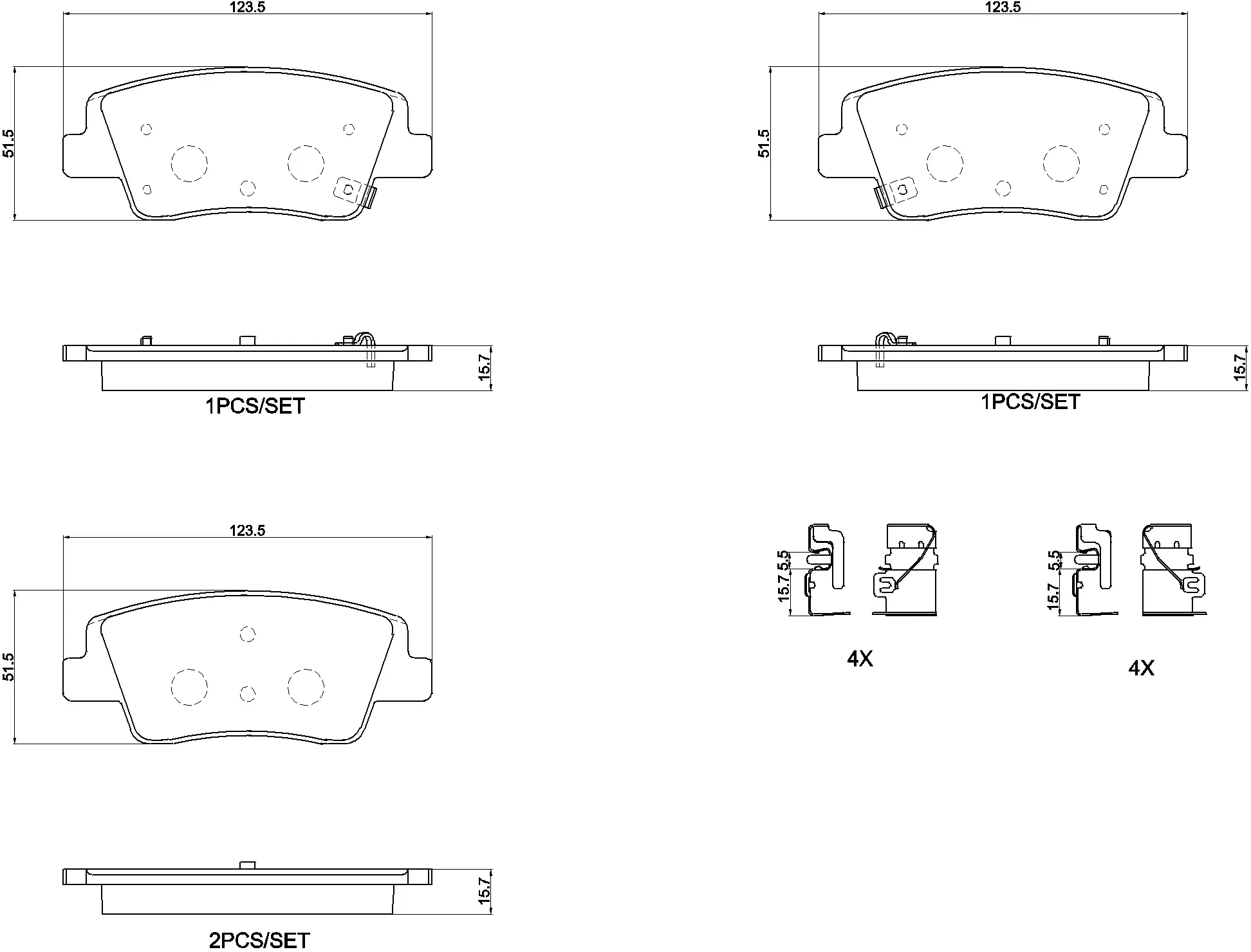 BREMBO Bremsbelagsatz, Scheibenbremse p30152 für GENESIS HYUNDAI KIA