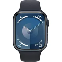 Apple Watch Series 9 GPS + Cellular 45 mm Aluminiumgehäuse mitternacht, Sportarmband mitternacht M/L