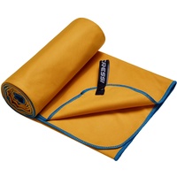 Cressi Schnelltrockentuch, Mikrofaser Unisex-Sporthandtuch für Erwachsene, Gelb/Blau, 160 x 80 cm