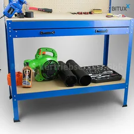 BITUXX Lochwand Stahl 115 x 55 x 140 cm Blau