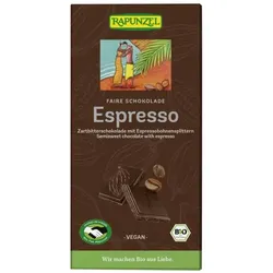 Rapunzel Zartbitter Schokolade mit Espresso-Splittern bio