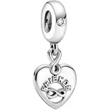 Pandora 799294C01 Silber Charm-Anhänger Freunde für immer Herz