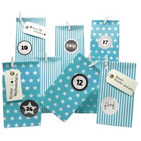 Frau WUNDERVoll® DIY Adventskalender Weihnachtszeit, Blockbodenbeutel 12(L) x7(B) x24(H)