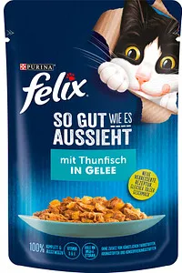 felix® Katzen-Nassfutter So gut wie es aussieht in Gelee mit Thunfisch 24x 85,0 g