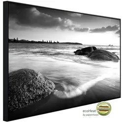 papermoon Infrarotheizung »EcoHeat - Strand Schwarz + Weiss«, Matt-Effekt - bunt