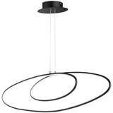 WOFI LED Hängeleuchte 3-flg. 113,5 cm schwarz