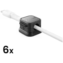 Joyroom - magnetischer Kabel-Organizer - Organizer Set 6 Stück mit 60°-Drehmechanismus Schwarz