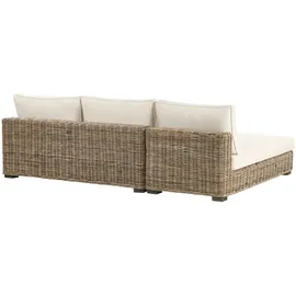 Beliani Varallo Loungeset 4-Sitzer grau/cremeweiß