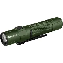 Olight Warrior 3S green LED Taschenlampe IPX8 (wasserdicht), mit Gürtelclip, mit Holster, mit Stroboskopmodus akkubetrieben