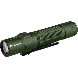 Olight Warrior 3S green LED Taschenlampe IPX8 (wasserdicht), mit Gürtelclip, mit Holster, mit Stroboskopmodus akkubetrieben