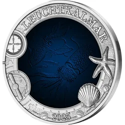 Österreich 2025: 3 Euro-Münze "Leuchtkalmar - Meereswelten"