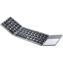 Renkforce RF-FWK-250 Bluetooth® Tastatur Deutsch, QWERTZ Grau, Schwarz