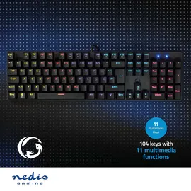Nedis Gaming-Tastatur mechanisch DE