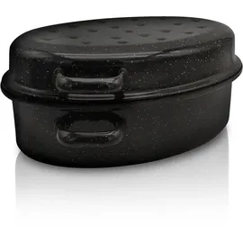 Krüger Emaille-Gänsebräter 26 cm schwarz