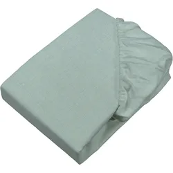 Bettlaken SETEX "Feinbiber Melange Spannbetttuch", grün (salbei), B:140cm L:200cm, Feinbiber, Obermaterial: 90% Baumwolle, 10% Polyester, Laken, Spannbettlaken, Melange-Effekt: Tiefe, Lebendigkeit, interessante Optik für das Auge