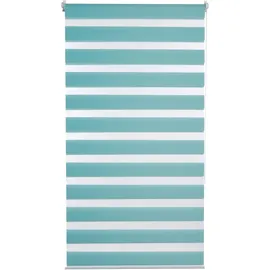 K-HOME Doppelrollo Ancona 60 x 150 cm blau/türkis
