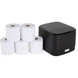 Glowster Kit Thermodrucker 58 mm + 5 Rollen Papier, ideal für Tickets und Etiketten Logistikpunkten.