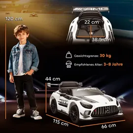 aiyaplay Kinder Elektroauto Mercedes-AMG 12V Weiß (1-tlg)