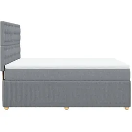 vidaXL Boxspringbett 140 x 200 cm Hellgrau